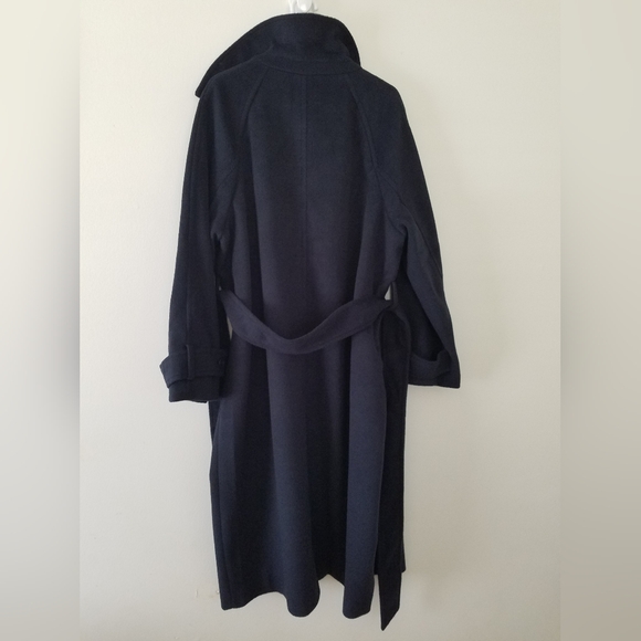 NWOT ASOS DESIGN Top Collar Boyfriend Coat Navy Size Medium - Picture 4 of 12